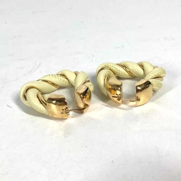 BOTTEGA VENETA Twisted Triangle Hoop Earrings Accessories Pierce - Picture 7 of 9